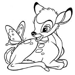 Zeichnungen zum Ausmalen: Bambi - Kostenlose Malvorlagen zum Ausdrucken