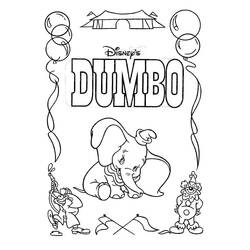 Zeichnungen zum Ausmalen: Dumbo - Kostenlose Malvorlagen zum Ausdrucken