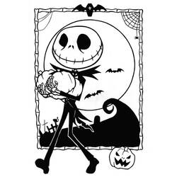 Zeichnungen zum Ausmalen: Jack Skellington - Kostenlose Malvorlagen zum Ausdrucken