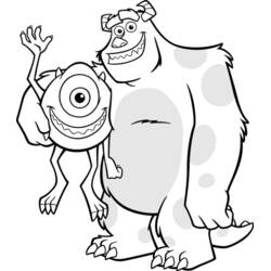 Zeichnungen zum Ausmalen: Monsters Inc. - Kostenlose Malvorlagen zum Ausdrucken