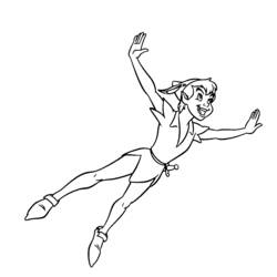 Zeichnungen zum Ausmalen: Peter Pan - Kostenlose Malvorlagen zum Ausdrucken
