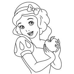 Zeichnungen zum Ausmalen: Snow White - Kostenlose Malvorlagen zum Ausdrucken