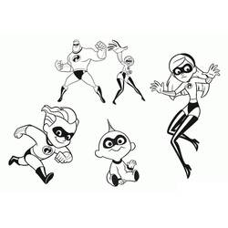 Zeichnungen zum Ausmalen: The Incredibles - Kostenlose Malvorlagen zum Ausdrucken