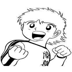 Zeichnungen zum Ausmalen: Captain Tsubasa - Kostenlose Malvorlagen zum Ausdrucken