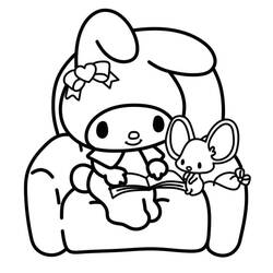 Zeichnungen zum Ausmalen: My Melody - Kostenlose Malvorlagen zum Ausdrucken