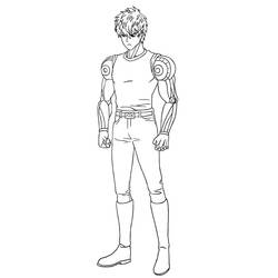 Zeichnungen zum Ausmalen: One Punch Man - Kostenlose Malvorlagen zum Ausdrucken