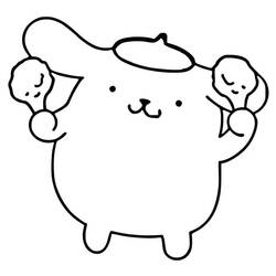 Zeichnungen zum Ausmalen: Pompompurin - Kostenlose Malvorlagen zum Ausdrucken