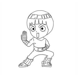 Zeichnungen zum Ausmalen: Rock Lee - Kostenlose Malvorlagen zum Ausdrucken