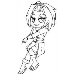 Zeichnungen zum Ausmalen: Sakura Haruno - Kostenlose Malvorlagen zum Ausdrucken