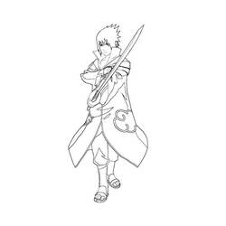 Zeichnungen zum Ausmalen: Sasuke - Kostenlose Malvorlagen zum Ausdrucken