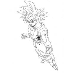 Zeichnungen zum Ausmalen: Son-Goku - Kostenlose Malvorlagen zum Ausdrucken