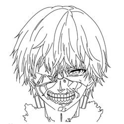 Zeichnungen zum Ausmalen: Tokyo Ghoul - Kostenlose Malvorlagen zum Ausdrucken