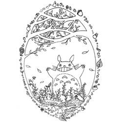 Zeichnungen zum Ausmalen: Totoro - Kostenlose Malvorlagen zum Ausdrucken