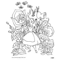 Malvorlage: Alice im Wunderland (Animierte Filme) #127898 - Kostenlose Malvorlagen zum Ausdrucken