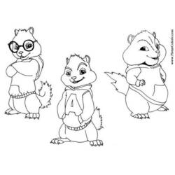 Zeichnungen zum Ausmalen: Alvin und die Chipmunks - Kostenlose Malvorlagen zum Ausdrucken