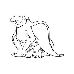 Zeichnungen zum Ausmalen: Dumbo - Druckbare Malvorlagen