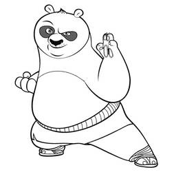 Zeichnungen zum Ausmalen: Kung-Fu-Panda - Druckbare Malvorlagen