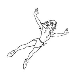Zeichnungen zum Ausmalen: Peter Pan - Kostenlose Malvorlagen zum Ausdrucken