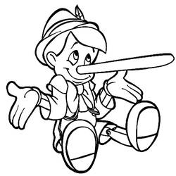 Zeichnungen zum Ausmalen: Pinocchio - Druckbare Malvorlagen