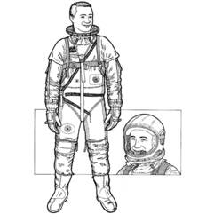 Malvorlage: Astronaut (Berufe und Berufe) #87595 - Kostenlose Malvorlagen zum Ausdrucken
