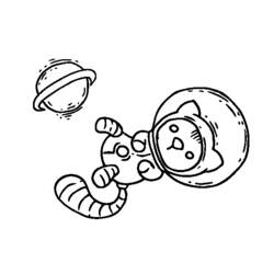 Malvorlage: Astronaut (Berufe und Berufe) #87610 - Kostenlose Malvorlagen zum Ausdrucken
