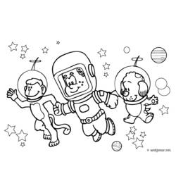 Malvorlage: Astronaut (Berufe und Berufe) #87614 - Kostenlose Malvorlagen zum Ausdrucken