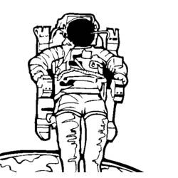Malvorlage: Astronaut (Berufe und Berufe) #87620 - Kostenlose Malvorlagen zum Ausdrucken