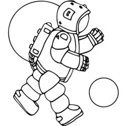 Malvorlage: Astronaut (Berufe und Berufe) #87642 - Kostenlose Malvorlagen zum Ausdrucken