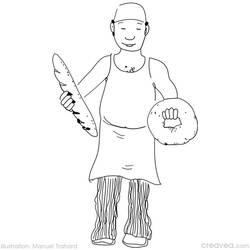 Malvorlage: Bäcker (Berufe und Berufe) #89857 - Kostenlose Malvorlagen zum Ausdrucken