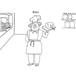 Malvorlage: Bäcker (Berufe und Berufe) #89932 - Kostenlose Malvorlagen zum Ausdrucken