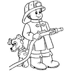 Malvorlage: Feuerwehrmann (Berufe und Berufe) #105514 - Kostenlose Malvorlagen zum Ausdrucken