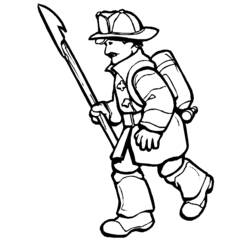 Malvorlage: Feuerwehrmann (Berufe und Berufe) #105527 - Kostenlose Malvorlagen zum Ausdrucken