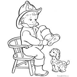 Malvorlage: Feuerwehrmann (Berufe und Berufe) #105547 - Kostenlose Malvorlagen zum Ausdrucken