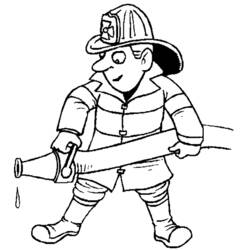 Malvorlage: Feuerwehrmann (Berufe und Berufe) #105566 - Kostenlose Malvorlagen zum Ausdrucken