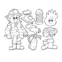 Malvorlage: Feuerwehrmann (Berufe und Berufe) #105580 - Kostenlose Malvorlagen zum Ausdrucken