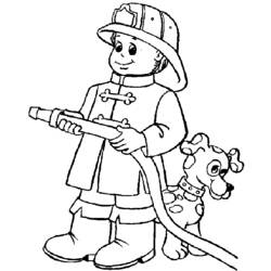 Zeichnungen zum Ausmalen: Feuerwehrmann - Kostenlose Malvorlagen zum Ausdrucken