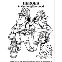 Malvorlage: Feuerwehrmann (Berufe und Berufe) #105601 - Kostenlose Malvorlagen zum Ausdrucken