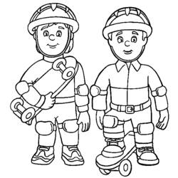 Malvorlage: Feuerwehrmann (Berufe und Berufe) #105608 - Kostenlose Malvorlagen zum Ausdrucken