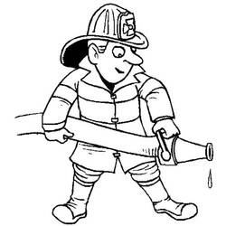 Malvorlage: Feuerwehrmann (Berufe und Berufe) #105609 - Kostenlose Malvorlagen zum Ausdrucken