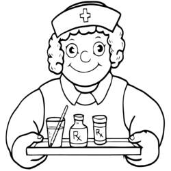 Malvorlage: Krankenschwester / Krankenschwester (Berufe und Berufe) #170391 - Kostenlose Malvorlagen zum Ausdrucken