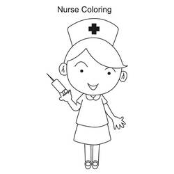 Malvorlage: Krankenschwester / Krankenschwester (Berufe und Berufe) #170392 - Kostenlose Malvorlagen zum Ausdrucken
