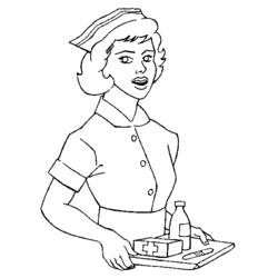 Malvorlage: Krankenschwester / Krankenschwester (Berufe und Berufe) #170398 - Kostenlose Malvorlagen zum Ausdrucken