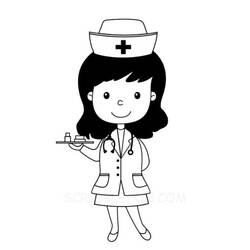 Malvorlage: Krankenschwester / Krankenschwester (Berufe und Berufe) #170420 - Kostenlose Malvorlagen zum Ausdrucken