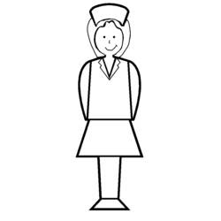 Malvorlage: Krankenschwester / Krankenschwester (Berufe und Berufe) #170425 - Kostenlose Malvorlagen zum Ausdrucken