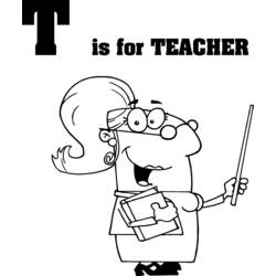 Malvorlage: Lehrer / Lehrer (Berufe und Berufe) #94215 - Kostenlose Malvorlagen zum Ausdrucken