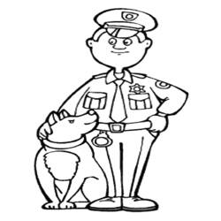 Malvorlage: Polizist (Berufe und Berufe) #105356 - Kostenlose Malvorlagen zum Ausdrucken