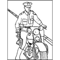 Malvorlage: Polizist (Berufe und Berufe) #105360 - Kostenlose Malvorlagen zum Ausdrucken