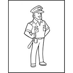 Malvorlage: Polizist (Berufe und Berufe) #105362 - Kostenlose Malvorlagen zum Ausdrucken