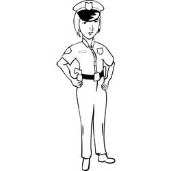 Malvorlage: Polizist (Berufe und Berufe) #105363 - Kostenlose Malvorlagen zum Ausdrucken
