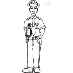 Malvorlage: Polizist (Berufe und Berufe) #105364 - Kostenlose Malvorlagen zum Ausdrucken